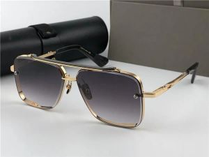 Designers de luxe lunettes de soleil pour hommes Mach Six lunettes de soleil homme créateur de mode lunettes lunettes en métal taillé de haute qualité conduite en plein air lunettes de soleil carrées