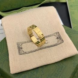 Luxurys Nail Ring Anillo para hombre Anillos de amor Diseñador Moda Titanio Acero Grabado Carta Patrón Diseñador Joyería Anillo de compromiso Tamaño 5-11 Anillos para mujer