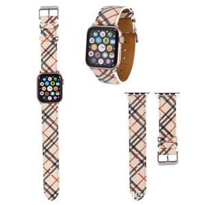 Bracelet de montre de luxe mode adapté pour applewatch bracelet de montre Apple iwatch123456 génération cuir 38/40/42/44mm