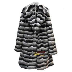 LuxuryWomen's Fourrure Fausse S-6XL Mode Manteau Femmes Automne Et Hiver Imitation Vison Mince Mi-long Trench