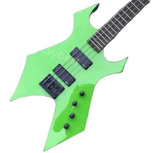 Guitarra eléctrica Lvybest instrumento musical Cuerpo de forma irregular personalizado Bc Rch Estilo Guitarra eléctrica en color verde Acepte guitarra Bajo Pedido OEM