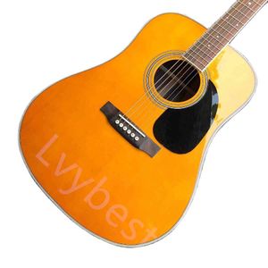 Lvybest table en épicéa massif 35 D corps touche en palissandre guitare électrique acoustique personnalisée