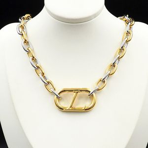 Collar LW EVERYDAY CHAIN BIG para mujer diseñadora Chapado en oro 18K reproducciones oficiales estilo clásico regalo de aniversario con caja 003