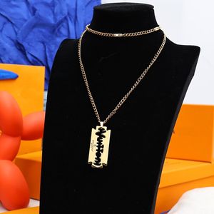 LW collier de lame de marque française pour hommes bijoux de créateur pour femme T0P qualité Lovers collier style classique diamant cadeaux premium avec boîte 002