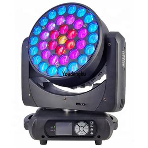 Lyre têtes mobiles lavage led 37x15w rgbw 4 en 1 anneau de contrôle oeil d'abeille led zoom tête mobile dj faisceau lumineux