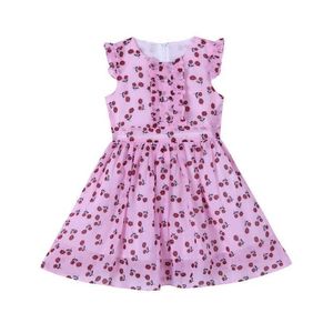 LZH 2021 Vestidos de verano Vestido ligero para niños Ropa dulce para niños Vestido de gasa para niñas para adolescentes Sin mangas Traje de niña Q0716