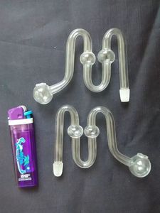 Accessoires de bangs en verre de brûleur de forme de M, pipes à fumer en verre multicolores multicolores à main tubes de la meilleure cuillère en verre