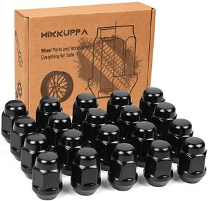 Tuercas M12x1.5 para rueda del mercado de accesorios Ford Escape 06-19 Fusion/12-18 Focus/01-19 20 piezas tuerca sólida de extremo cerrado negro