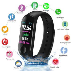 M3 Sport Smart Watch Pulsera inteligente Monitor de ritmo cardíaco Pulsera impermeable Smartband Fitness Tracker Hombres Mujeres T500 X6 X7 T55 M16 PLUS HW12 W26 FK88 Serie 7