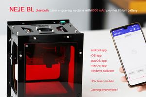 Machine NEJE nouveau 10W 445nm Ai graveur laser bois routeur bricolage bureau Cutter imprimante graveur coupe