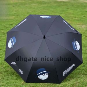 Maebion Fisherman's Hat Golf Umbrella Business Reception Automatic Sunshade Sun Umbrella Black Glue UV Résistant Sunny Umbrella pour hommes et femmes extérieurs 7cf