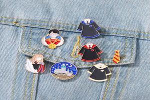 Robe de célibataire magique en émail, uniforme de sorcier, broches personnalisées, Badge à revers, sac à dos, accessoires de dessin animé, bijoux de sorcellerie 4314712