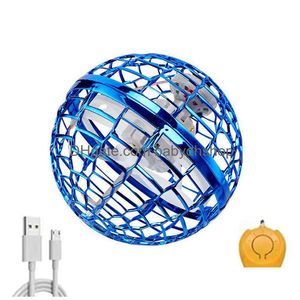 Bolas mágicas Flying Ball Toys Hover Orb Controller Mini Drone Boomerang Spinner 360 Rotating Spinning Ufo Safe para niños Adts D Dh6Xj