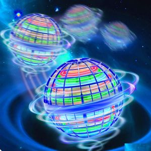 Magic Balls Flying Orb Hover Pro Toy Toy Controlado Bola flotante con luz RGB 360 ﾰ Spinning Spinner Mini Drone Cosmic Boomerang D DH6T9