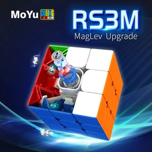 Cubes magiques MOYU RS3M 3x3 Maglev le dernier Cube magique à lévitation magnétique RS2M Puzzle jouets RS3M Cubo Magico RS3M Maglev 231019