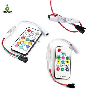 Controlador LED Magic RGB, 3 teclas RF, 14/17 teclas, tira de píxeles LED, Controlador de luz para WS2811 WS2812B SK6812 UCS1903