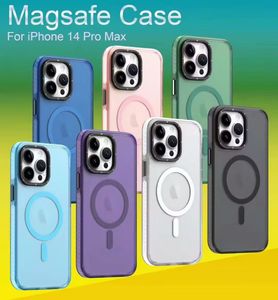 Coque magnétique Magsafe en TPU pour iPhone, compatible modèles 14 PRO MAX, 11, 12, 13 PLUS, haute qualité, D1