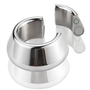 Abrazadera magnética para anillo de pene, Dispositivo de entrenamiento de castidad masculina, anillo para pene de acero inoxidable, trituradora de escroto, camilla, juguetes sexy para hombres