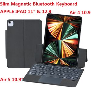 Magnétique pour Apple iPad Pro 11 12.9 2022 10ème génération A2757 Air 4 Air 5 10.9 Coque Slim Bluetooth Clavier Tablet Housse de protection en cuir