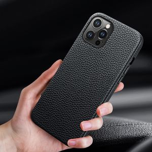 Étui magnétique en cuir de vache véritable pour Apple iPhone 14 Pro Max 13 12 Retro Business Cover