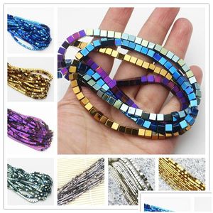 Matériaux magnétiques 8Mm Hematite Square Loose Beads 15 9Colors Pour Diyjewelry Makingwe Provide Mixed Wholesale Tous les articles 210M Dhgarden Dhekz