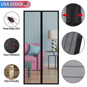 Porte d'écran magnétique rétractable Mesh Net Pet Patio Handles Mosquito Mosquito Mosquito