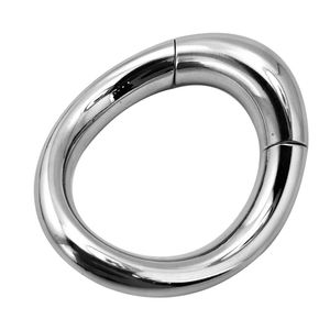 Magnetic Stainless steel Cockrings penis bondage lock cock Ring Heavy male metal Ball Scrotum Stretcher Delay ejaculation BDSM Sex Toy men