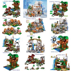 Magnetismo 1315pcs Versión pequeña Compatible 21137 con bloques de construcción multifuncionales Mesa Montaña Cueva Figuras Ladrillos Juguetes Q0723