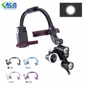 Magnifying Glasses 25X 35X Dental LED Head Light Lamp For Magnification Binocular Loupes 5W Dentisit Headlight Lab Equipment 231204