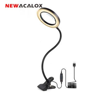 Lupas ACALOX 3X/5X USB LED Lupa Flexible Mesa Abrazadera Lectura/Soldadura Lente Grande Lupa Escritorio Superior Instrumentos Ópticos 230410