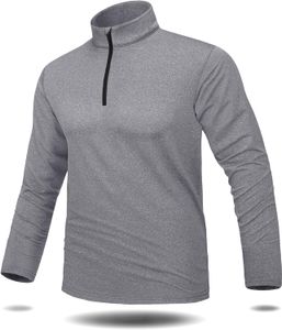 Magnivit Men's Men's 1/4 Zip Running Shirts Pullover Pullor Long Sleeve Performing Performance Workout Shirts Active Tops Zip Up