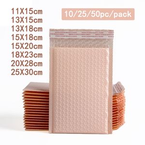 Mail Bags 102550pcs Pink Poly Bubble Mailers Padded Envelopes Lined Wrap Polymailer for Packaging Maile Self Seal 221128
