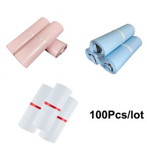 Mail Bags Hysen 100Pcs Pink Poly Mailers Tearproof Waterproof Packaging Postage Bags for Clothes Poly Bags Plastic Mailing Bags 230607