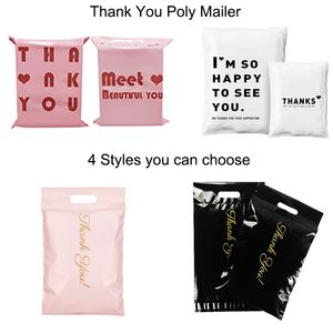 Mail Bags Poly Mailers Merci Rose/Noir/Blanc Heavy Duty Self Seal Mailing Envelopes 230428