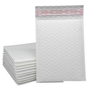 Sacs de courrier en gros 50pcs sacs de courrier blanc 18x20ajouter 4 cm enveloppe à bulles bulles auto-scellantes coussin d'emballage sac d'expédition enveloppe de film de perle Dhqju