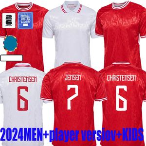 2024 Denmark soccer jersey 24 25 euro ERIKSEN HOME RED AWAY WHITE KJAER HOJBJERG CHRISTENSEN SKOV OLSEN BRAITHWAITE DOLBERG football Shirts