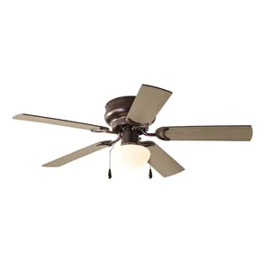 Ventilateur de plafond d'intérieur Mainstays Hugger de 44 pouces avec kit d'éclairage, bronze, 5 pales, flux d'air inversé, silencieux et pratique