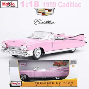 MAISTO 1 18 1959 ELDORADO BIARRITZ CONVERTIBLE VINTAGE CAR MODÈLE MODÈLE MODÈLE ALLIAGE VÉHICULE DE LUXEUR ORNAMENTS TOYS 240408