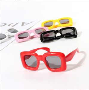 Nuevas gafas de sol cuadradas de 3 a 12 años para niños y niñas, gafas de sol de diseño Retro, gafas de Color caramelo, gafas para niños