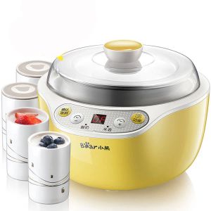 Makers X54 Ceramics Automatics Yogourt Maker Frozen Yogurt Machine Rice Wine Maker Smart Timing Liner en acier inoxydable avec 4 tasses