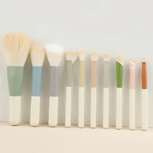 Makeup Brushes 10pcs Set Color Handle Foundation Foundation Make Up Brush Beauty Tools Kit For Lip Eye Liner Maquiagem