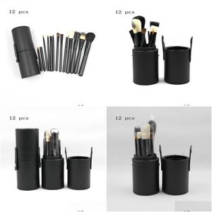 Makeup Brushes 12 pièces Designer Brush Set Travel Woman Wholesale Cosmetics Maquillage Kit Drop Livraison Health Beauty Tools ACCESSOIRES DHCV6