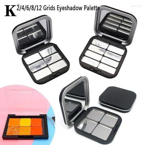 Cepillos de maquillaje 2/4/6/8/12 cuadrículas EmpacyMakeUp Caja de ojos Case de lápiz labial Contenedor Muestra de cuadro magnético Cosméticos recargables Cosméticos