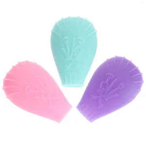 Pinceaux de maquillage 3 pièces brosse cache-poussière voyage cheveux chouchou mousseline de soie gel de silice ombre à paupières couvertures