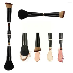 Makeup Brushes 4 in 1 Brush Set Cacheer for Foundation Blusher Feed Shadow Double End Travel G0J9