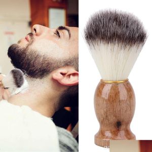 Pinceles de maquillaje Badger Hair para hombre Cepillo de afeitar Peluquería Salón Hombres Barba facial Dispositivo de limpieza Pro Shave Tool Razor Drop Delivery He Dhacj