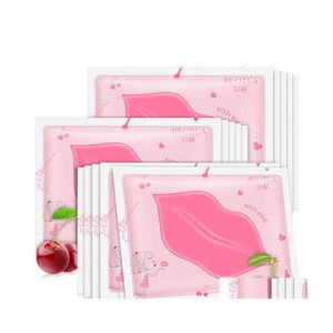 Pinceaux de maquillage Beotua Lip Gel Masque 10pcs Soins Hydratant Réparation Supprimer les lignes Imperfections Éclaircir la couleur du collagène pour hydrater la goutte Dhvnu