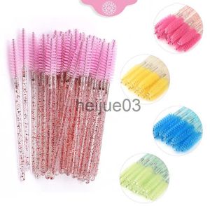 Pinceles de maquillaje Desechable Crystal Eyelash Brush Mascara Wands Aplicador Lash Cosmetic Eyebrow Brushes Maquillaje de belleza Herramienta de extensión de pestañas x0710