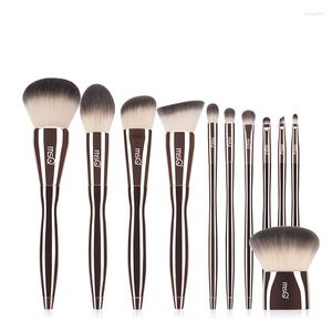 Pinceaux de maquillage Msq Professional 11Pcs Set Poudre Fard À Paupières Fond De Teint Maquillage Prise Confortable Outil De Maquillage