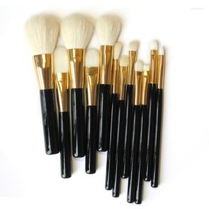 Pinceaux de maquillage ensemble de maquillage professionnel pinceau ombre à paupières fond de teint fard à joues Kabuki cheveux de chèvre Super doux pour 3 styles au choix